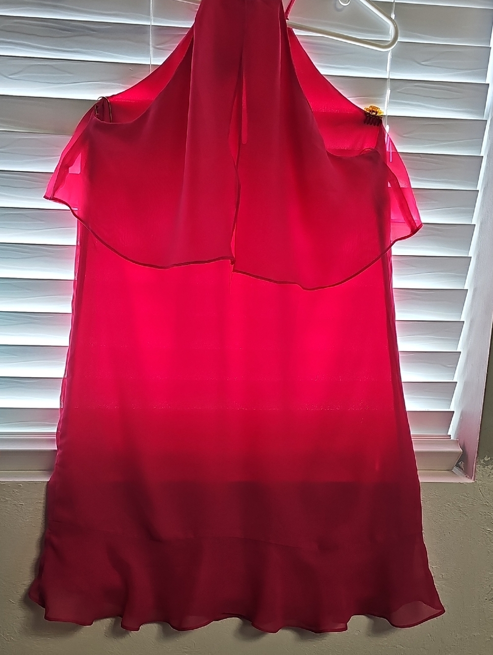 Charles Henry Hot Pink Ruffle Halter Dress ( 86) - Picture 5 of 5